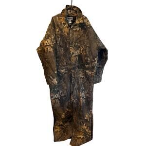 ⭐️ Mens Jerzees Outdoor Mossy Oak Coveralls. Size 2XL Hunting  Camo